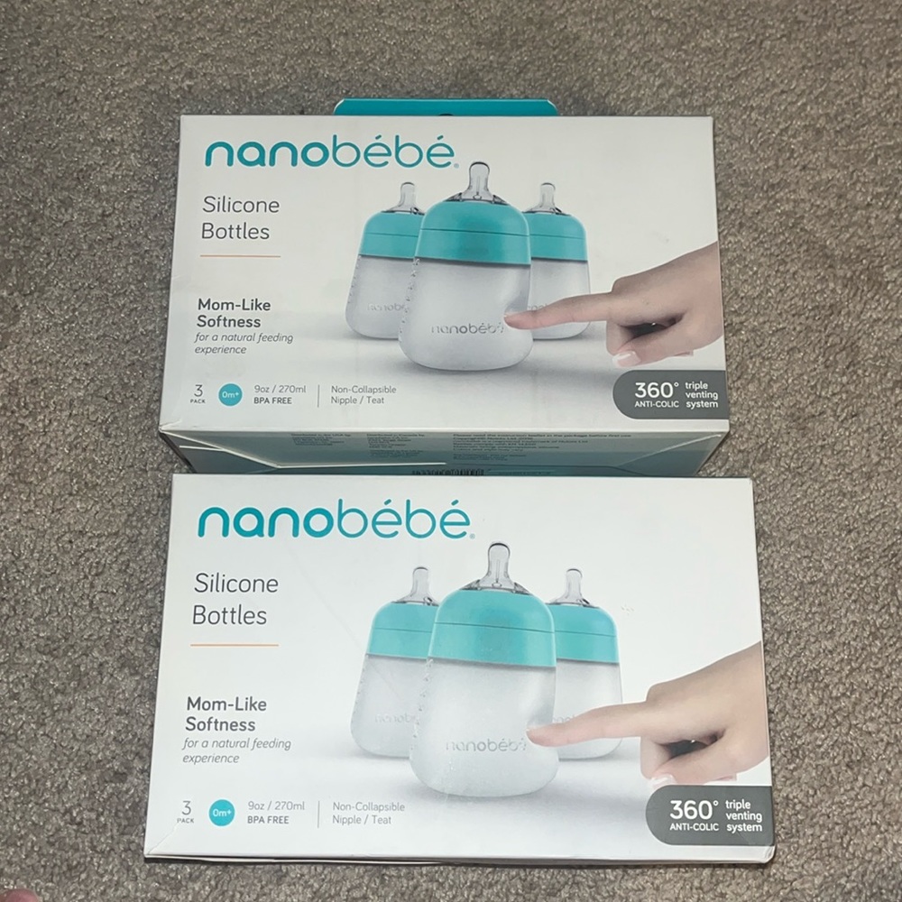 NEW in box nanobebe silicone bottles